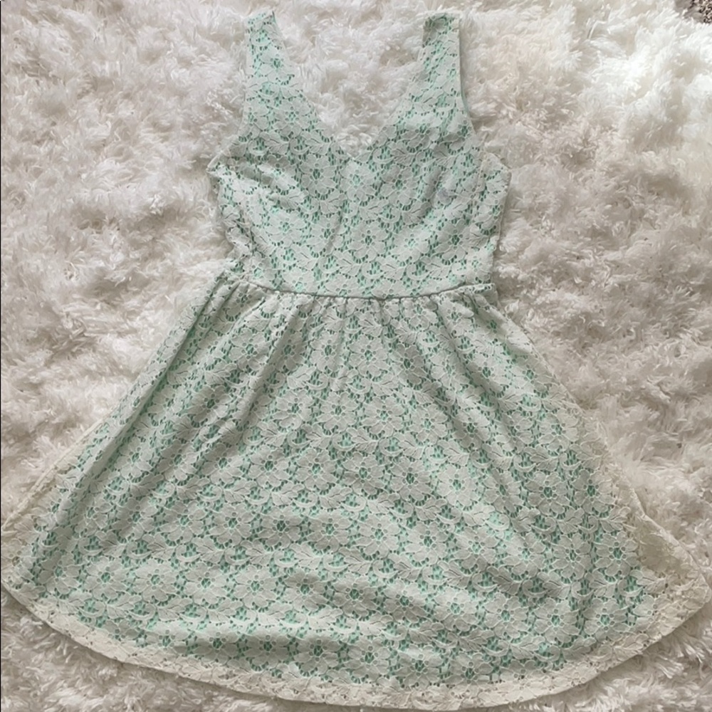 Mint Green and lace spring dress